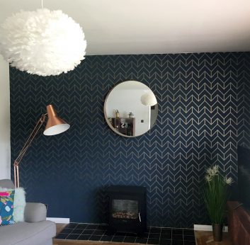 Living Room Feature Wallpaper, Hitchin